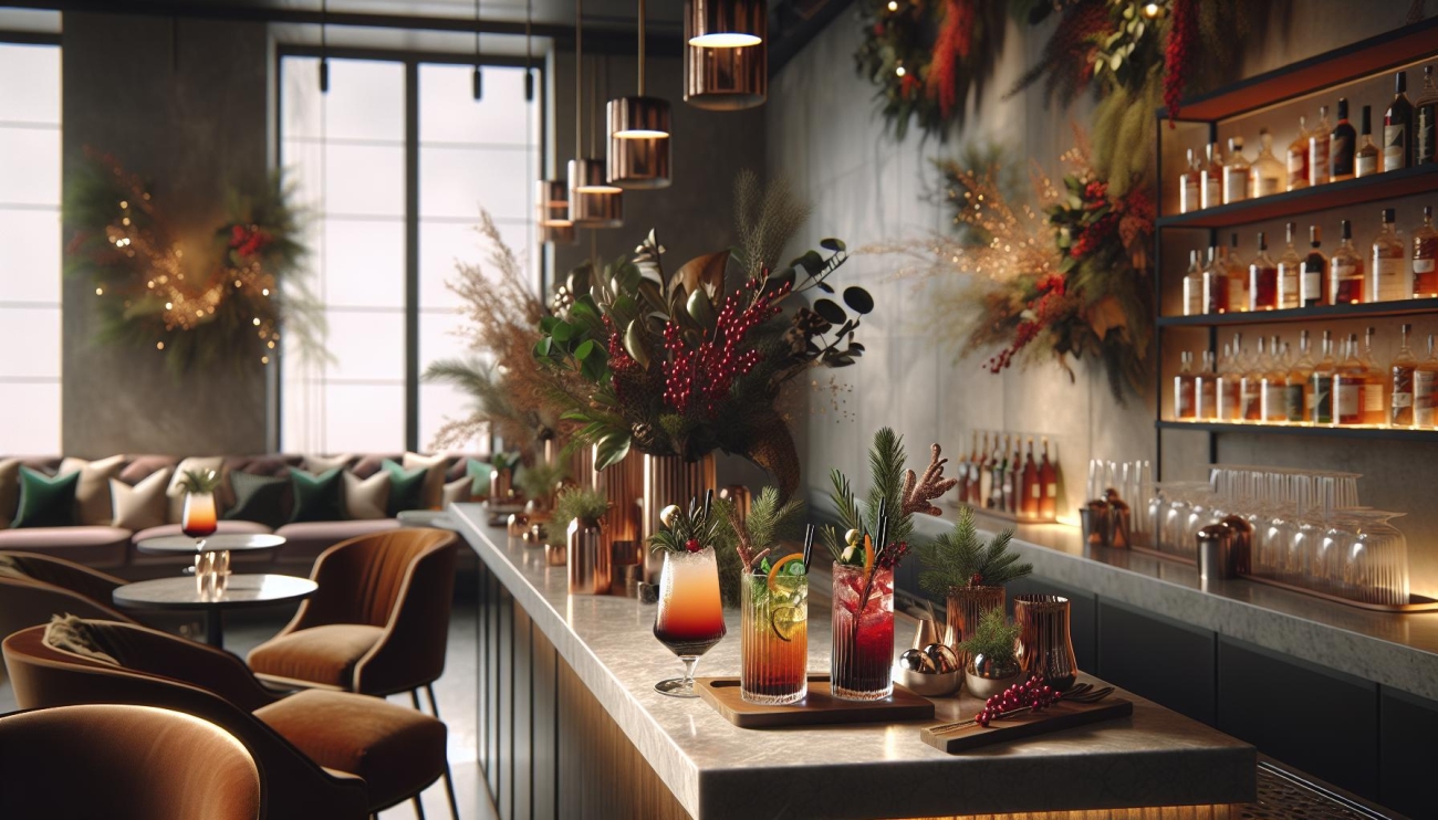 Cukrkávalimonáda - Moderní Honosný Interiér a Netradiční Vánoční Koktejly