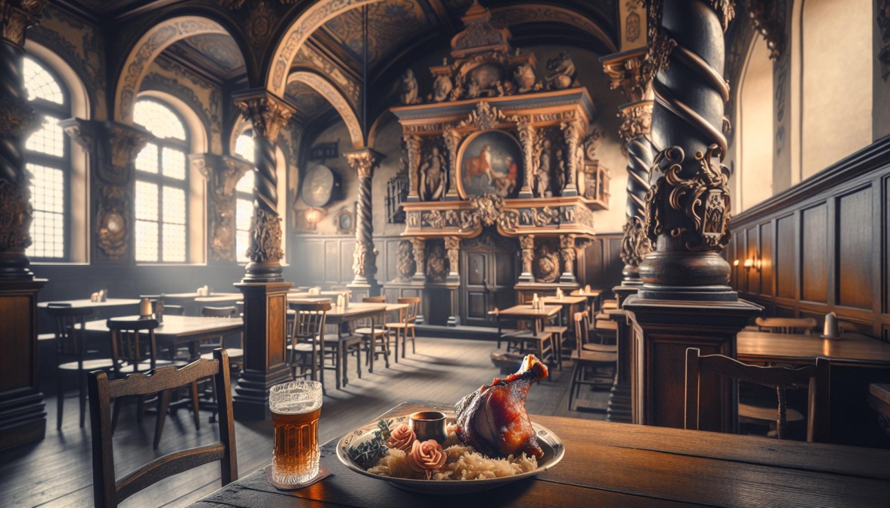 7 Nejlepších Restaurací na Pečené Koleno v Praze (Tradiční i Moderní) 3 U Kalíšků - Legendární Barokní Pivnice s Křupavým Kolenem