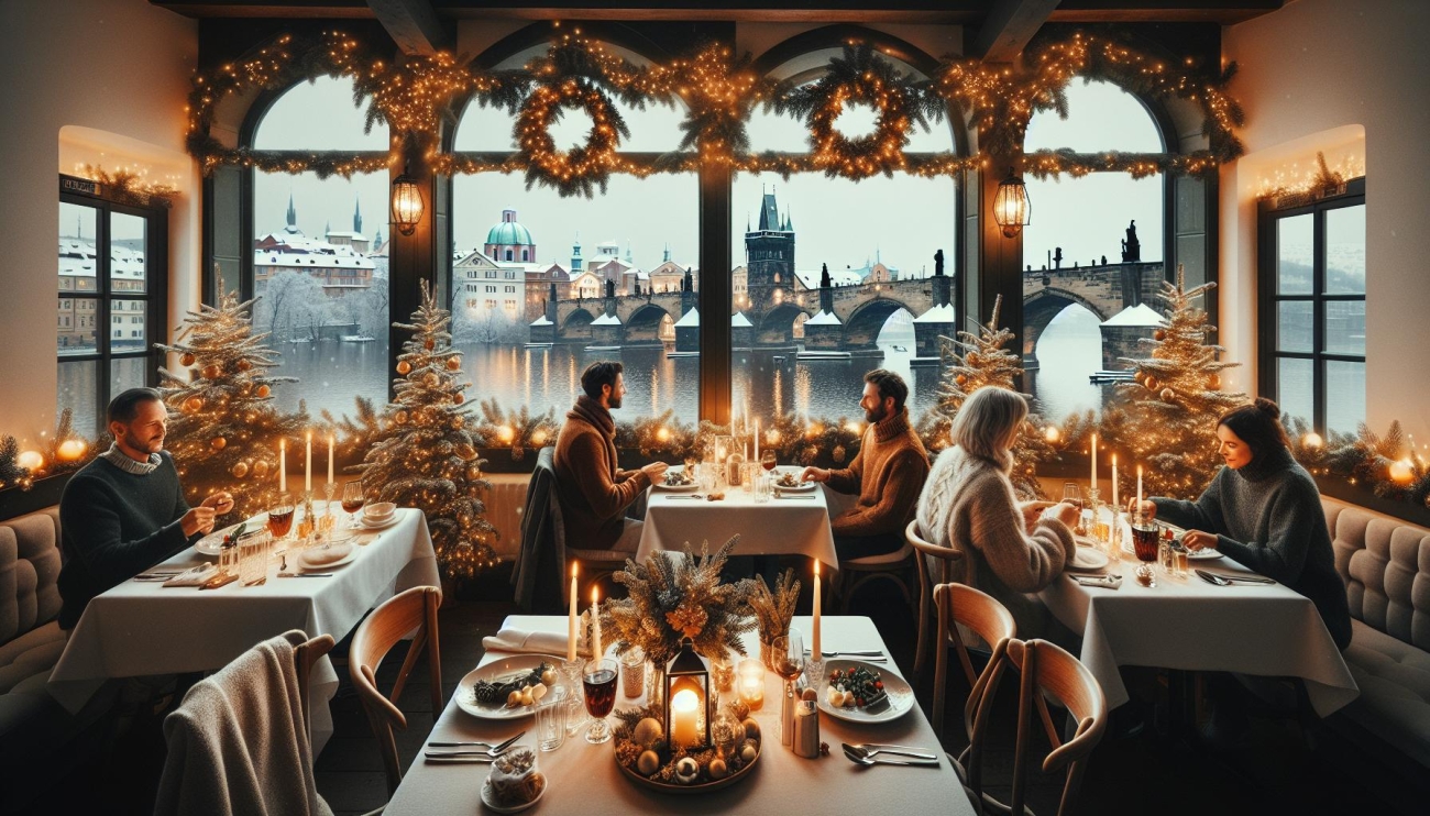 Mlýnec restaurant - Vánoční Kouzlo s Výhledem na Karlův Most