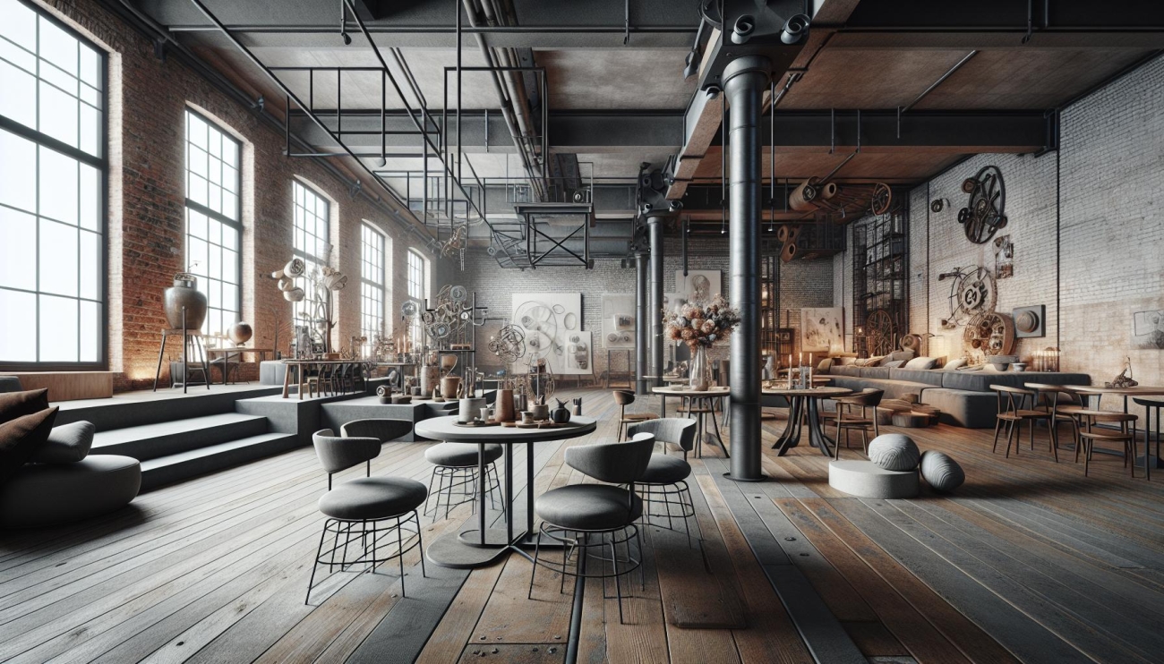 Vnitroblock - Industriální Prostor s Kreativním Menu
