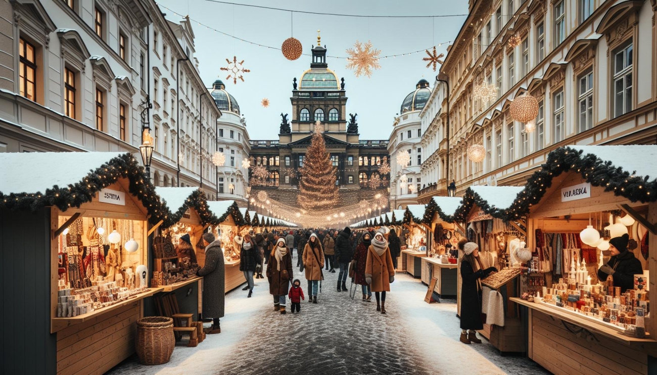 Vánoční Vesnička na Náměstí Republiky‍ - Klasika ​s Moderním Šmrncem