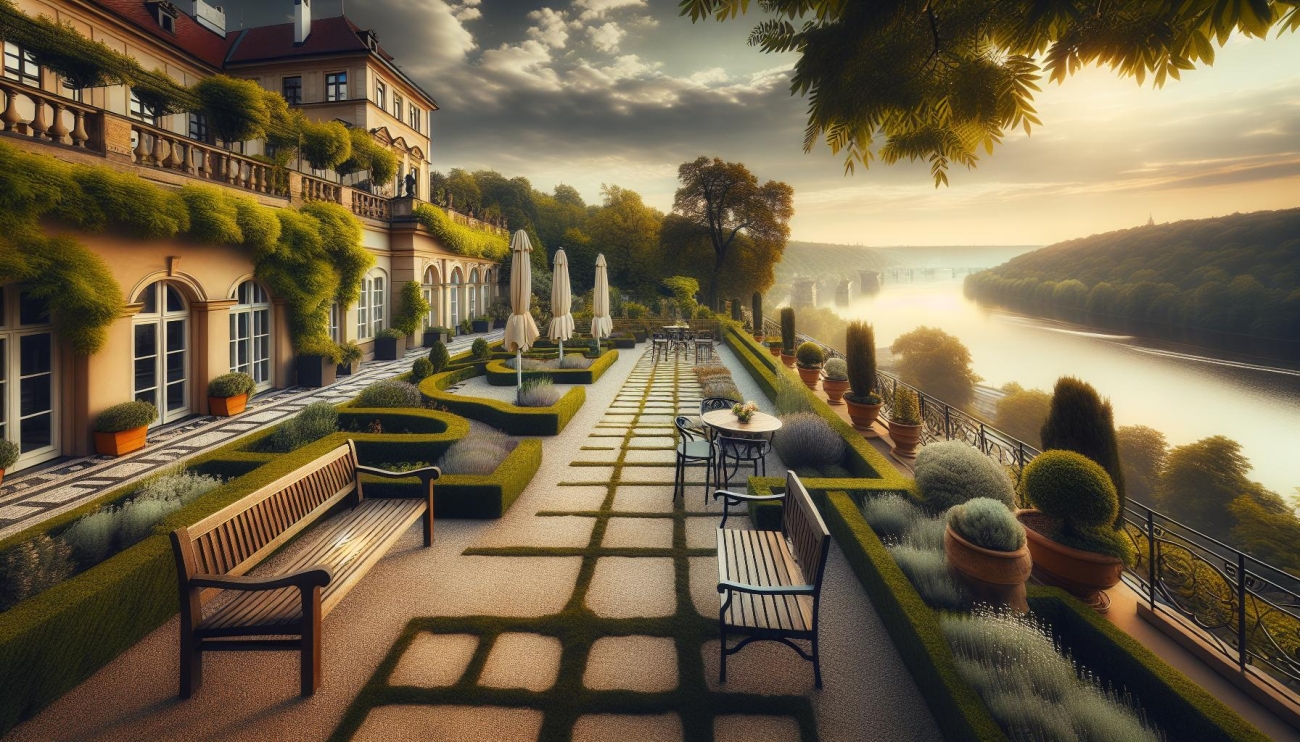 Vyšehradské Terasy - Klidná Oáza s Výhledem na vltavu