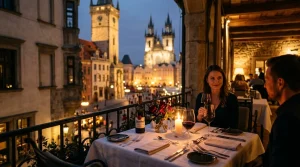 Atmosférická romantická večeře v luxusní pražské restauraci poblíž Staroměstského náměstí