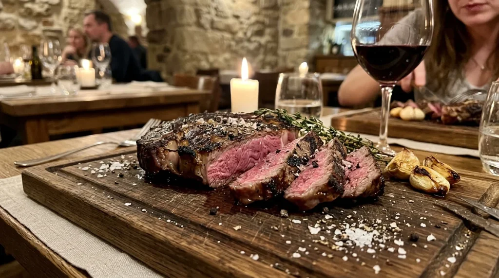 Nejlepší steak house v Praze: Kde ochutnat vyzrálé hovězí steaky a Wagyu (Obrázek vygenerovaný umělou inteligencí)