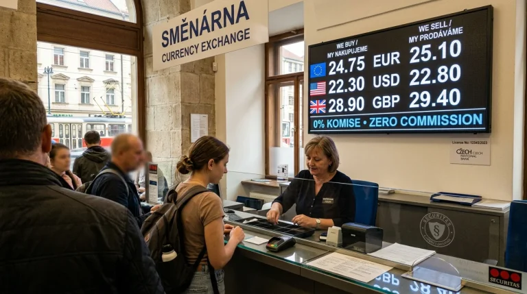 Kurzy směnáren Praha: Kde směnit EUR a USD za nejlepší kurzovní lístek